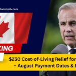 $250 Cost-of-Living Relief for Canadians – August Payment Dates & Eligibility Revealed